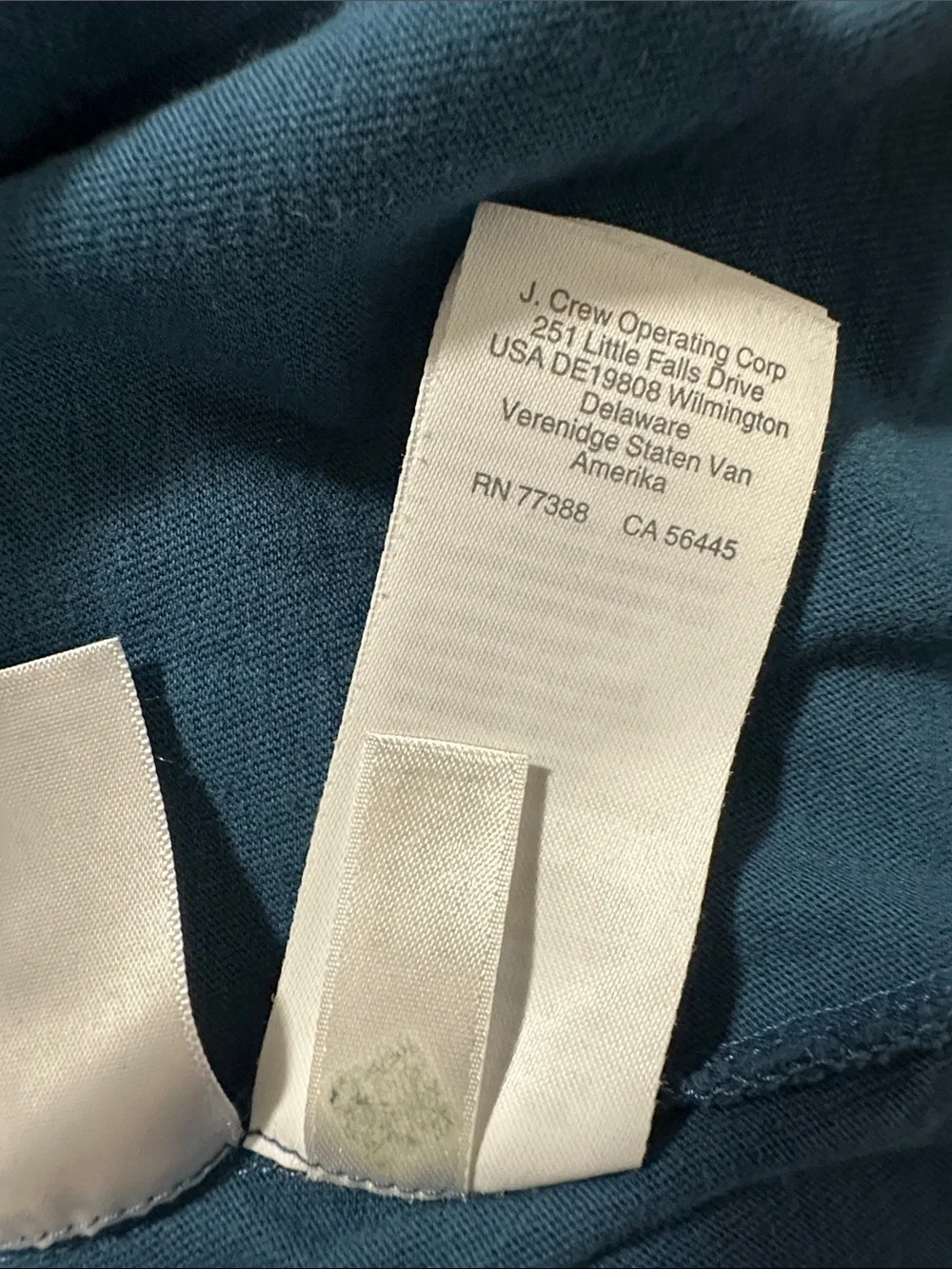 J.Crew Washed Crewneck Tee in Teal Blue